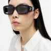 Sonnenbrille mit markantem rechteckigem Rahmen Sonnenbrille mit markantem rechteckigem Rahmen