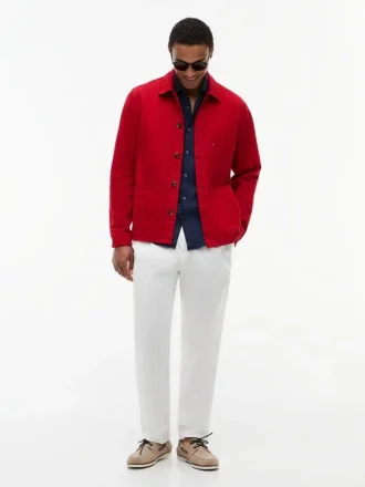 Stückgefärbte Denim-Arbeitsjacke Stückgefärbte Denim-Arbeitsjacke