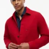 Stückgefärbte Denim-Arbeitsjacke