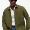 Stückgefärbte Denim-Arbeitsjacke