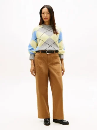 Stretch-Hose mit weitem Bein