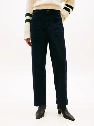 Stretch-Hose mit weitem Bein