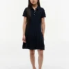 Stretch-Polo-Kleid mit Falten für Kinder