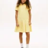 Stretch-Polo-Kleid mit Falten für Kinder Stretch-Polo-Kleid mit Falten für Kinder