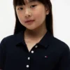Stretch-Polo-Kleid mit Falten für Kinder