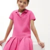 Stretch-Polo-Kleid mit Falten für Kinder Stretch-Polo-Kleid mit Falten für Kinder