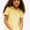 Stretch-Polo-Kleid mit Falten für Kinder Stretch-Polo-Kleid mit Falten für Kinder