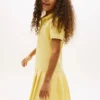 Stretch-Polo-Kleid mit Falten für Kinder Stretch-Polo-Kleid mit Falten für Kinder