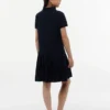 Stretch-Polo-Kleid mit Falten für Kinder