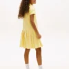 Stretch-Polo-Kleid mit Falten für Kinder Stretch-Polo-Kleid mit Falten für Kinder