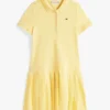 Stretch-Polo-Kleid mit Falten für Kinder Stretch-Polo-Kleid mit Falten für Kinder
