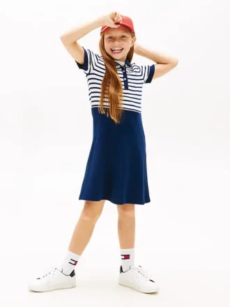 Stretch-Polo-Skaterkleid für Kinder