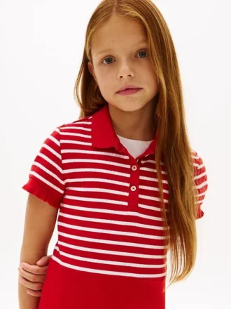 Stretch-Polo-Skaterkleid für Kinder