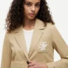 Stretch-Twill-Blazer mit Schriftzug-Monogramm Stretch-Twill-Blazer mit Schriftzug-Monogramm
