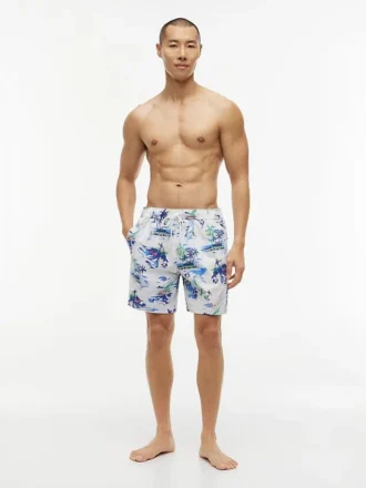 Surf-Print 7″-Badehose
