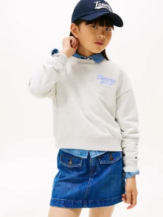 Sweatshirt für Kinder mit geflocktem Logo