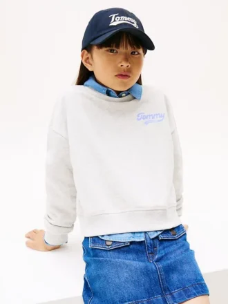 Sweatshirt für Kinder mit geflocktem Logo