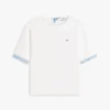 T-Shirt aus verschiedenen Materialien mit Bindeband
