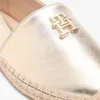 TH Monogram Metallic Leder-Espadrille TH Monogram Metallic Leder-Espadrille
