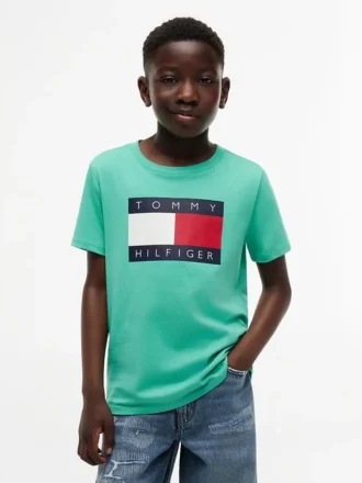 Tommy Flag Logo T-Shirt für Kinder