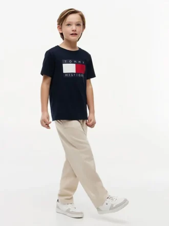 Tommy Flag Logo T-Shirt für Kinder
