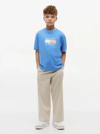 Tommy Graffiti Logo T-Shirt für Kinder
