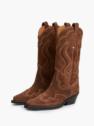 Tommy Jeans Cowboy-Stiefel aus Wildleder Tommy Jeans Cowboy-Stiefel aus Wildleder