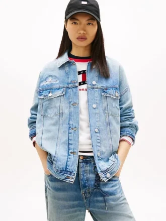 Tommy Jeans Jeansjacke im Used-Look Tommy Jeans Jeansjacke im Used-Look