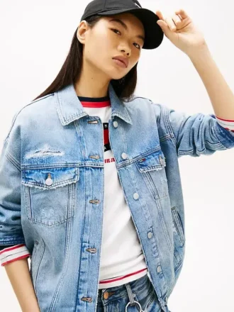 Tommy Jeans Jeansjacke im Used-Look Tommy Jeans Jeansjacke im Used-Look