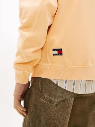 Tommy Jeans Logo Sweatshirt, stückgefärbt