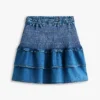 Tommy Jeans Minirock aus Chambray mit Stufendesign Tommy Jeans Minirock aus Chambray mit Stufendesign