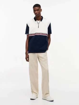 Tommy Jeans Relaxed Quarter-Zip Polo