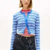 Tommy Jeans Slim Fit gestreifter Cardigan