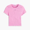 Tommy Jeans Slim Fit T-Shirt mit Rüschen Tommy Jeans Slim Fit T-Shirt mit Rüschen