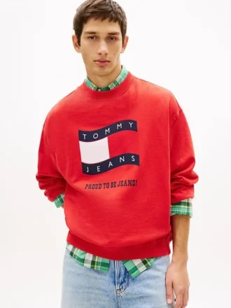 Tommy Jeans Sweatshirt mit Wavy-Flag-Logo