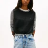 Tommy Jeans Top aus Leinenmischung mit seitlichen Bändern Tommy Jeans Top aus Leinenmischung mit seitlichen Bändern