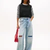Tommy Jeans Top aus Leinenmischung mit seitlichen Bändern Tommy Jeans Top aus Leinenmischung mit seitlichen Bändern