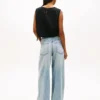 Tommy Jeans Top aus Leinenmischung mit seitlichen Bändern Tommy Jeans Top aus Leinenmischung mit seitlichen Bändern
