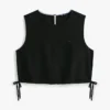 Tommy Jeans Top aus Leinenmischung mit seitlichen Bändern Tommy Jeans Top aus Leinenmischung mit seitlichen Bändern
