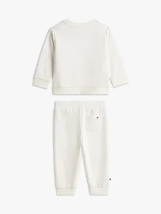 Tommy-Logo-Sweatshirt- und Hosen-Set für Babys