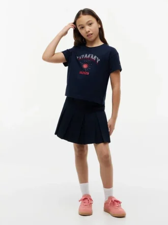 Tommy-Logo-T-Shirt mit Strasssteinen für Kinder Tommy-Logo-T-Shirt mit Strasssteinen für Kinder