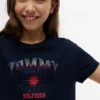 Tommy-Logo-T-Shirt mit Strasssteinen für Kinder