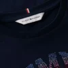 Tommy-Logo-T-Shirt mit Strasssteinen für Kinder