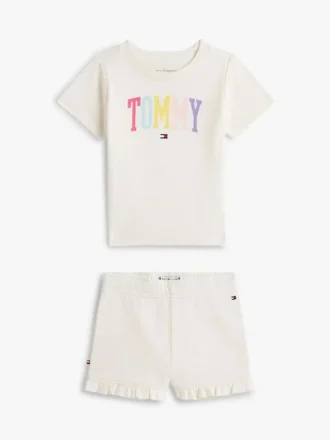 Tommy-Logo-T-Shirt- und Shorts-Set für Babys Tommy-Logo-T-Shirt- und Shorts-Set für Babys