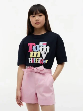 Tommy Puff Print T-Shirt für Kinder