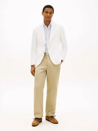 Ungefütterter Twill-Blazer