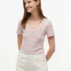 V-Ausschnitt-T-Shirt „Favorite“ mit Streifen