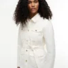 Wasserabweisende Utility-Jacke mit Gürtel