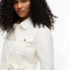 Wasserabweisende Utility-Jacke mit Gürtel