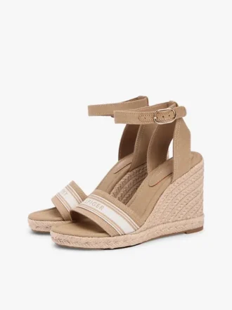 Webbing Logo Denim Wedge Espadrille Webbing Logo Denim Wedge Espadrille